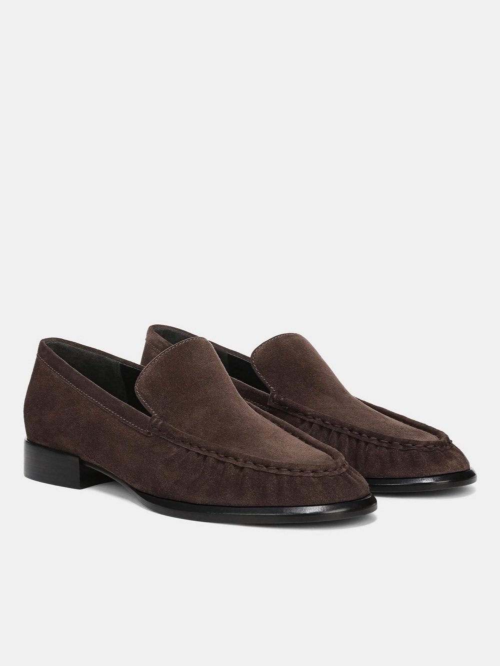 Vince Brown Nora Suede Slip-On Loafers in Truffle Brown, Size 11/42, Retail $350